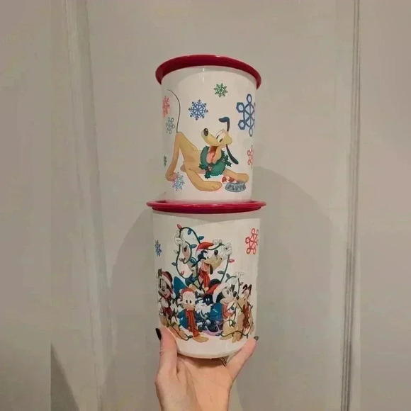 Vintage Disney Christmas Tupperware canisters - Picture 1 of 10